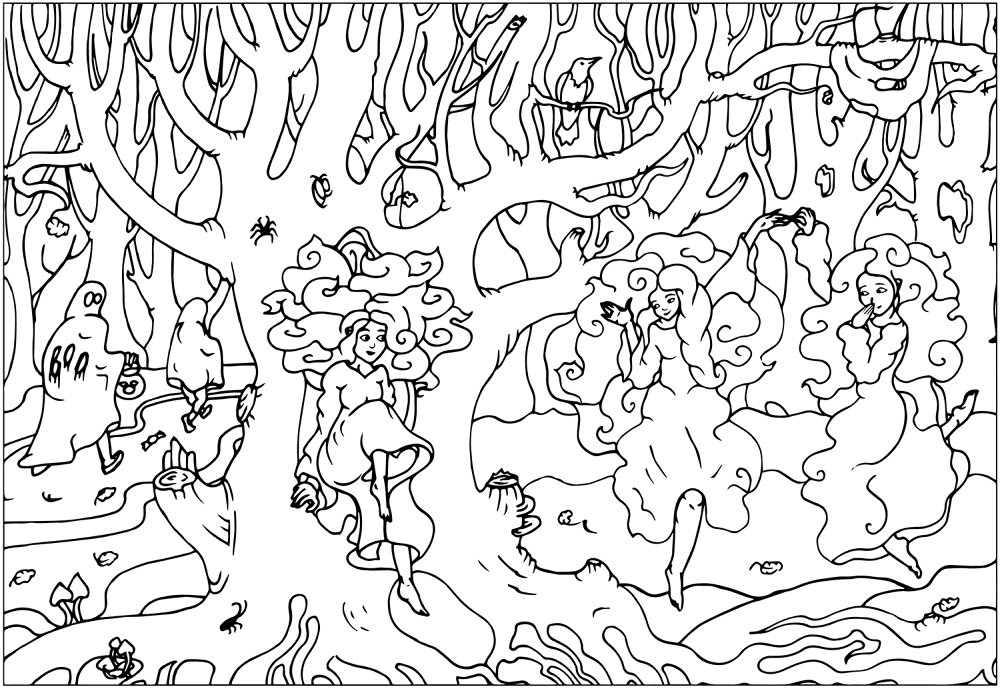 Desenho de Dia Das Bruxas para colorir