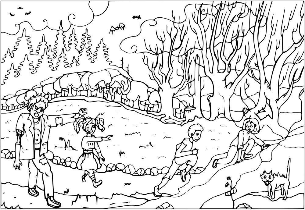 Desenho de Dia Das Bruxas para colorir