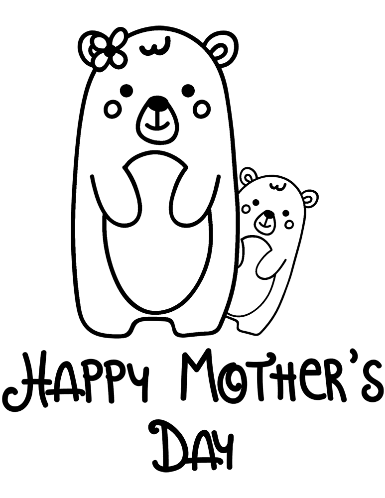 Desenho de Dia Das Mães para colorir e imprimir: número 3