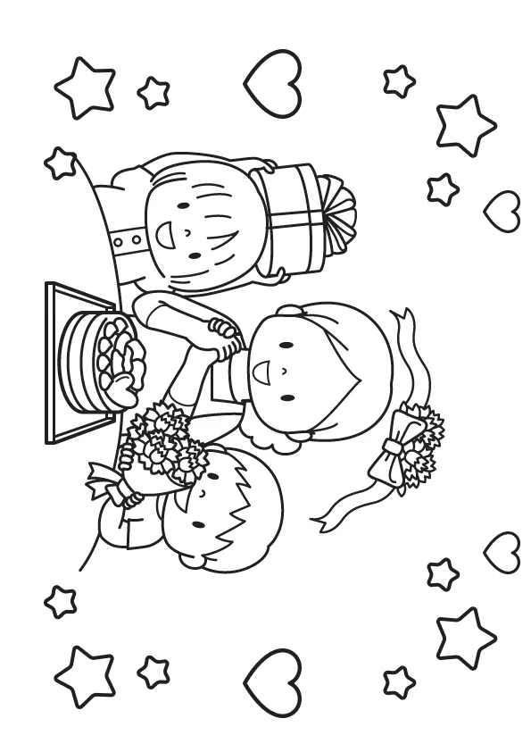 Desenho de Dia Das Mães para colorir e imprimir: número 10