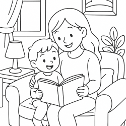 Desenho de Dia Das Mães para colorir e imprimir: número 17