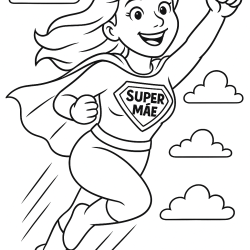 Desenho de Dia Das Mães para colorir e imprimir: número 21
