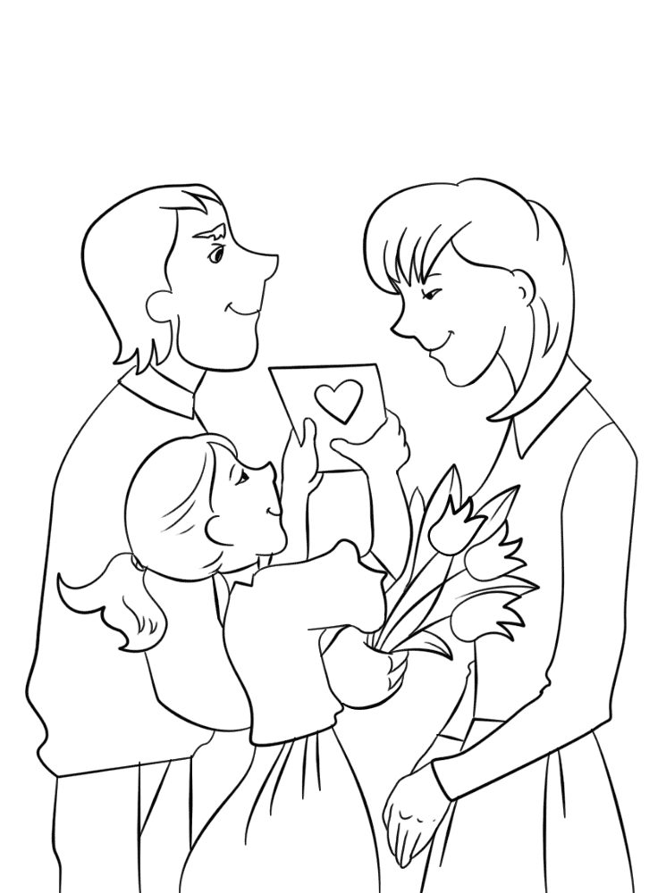 Desenho de Dia Das Mães para colorir e imprimir: número 25