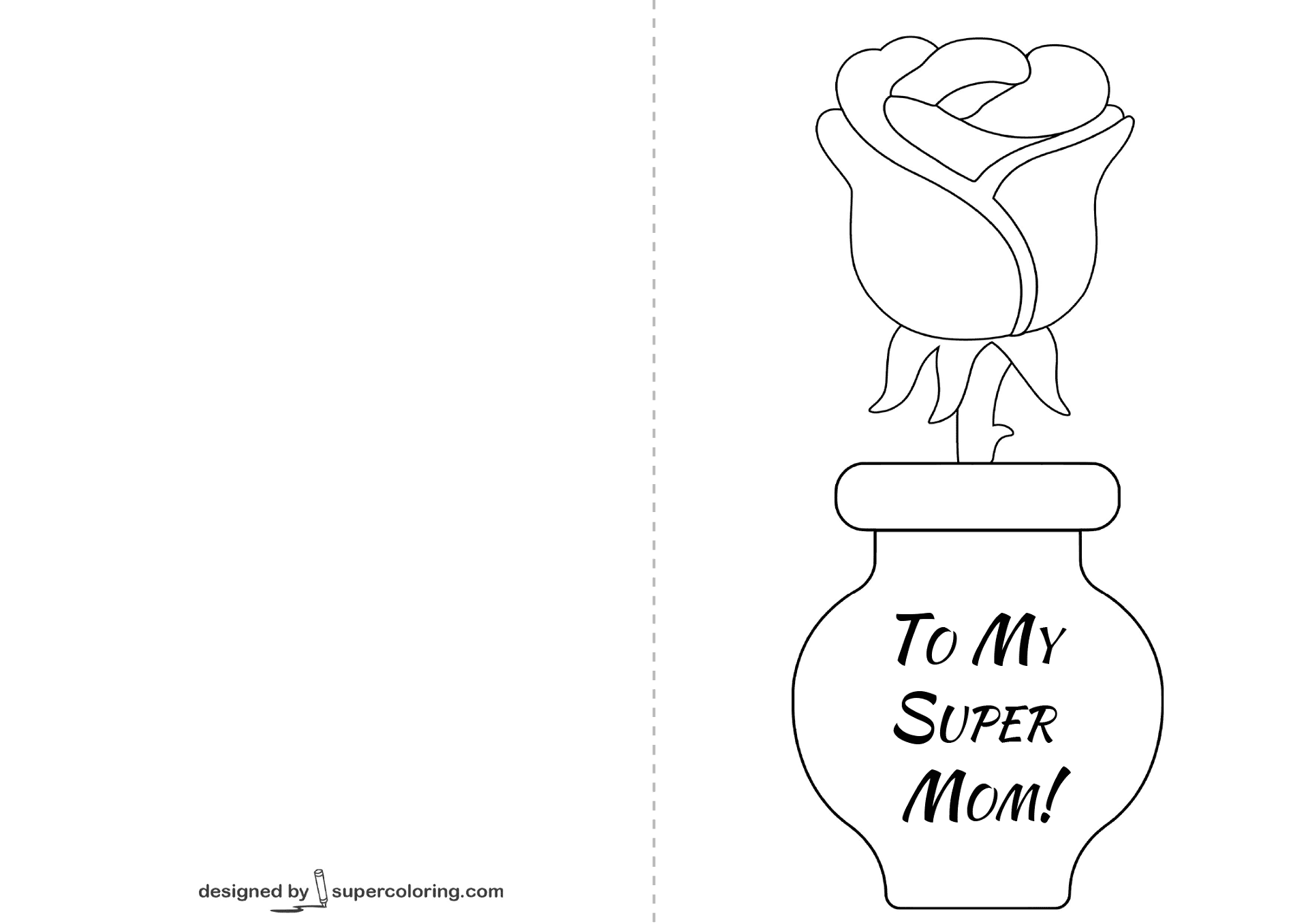 Desenho de Dia Das Mães para colorir e imprimir: número 39