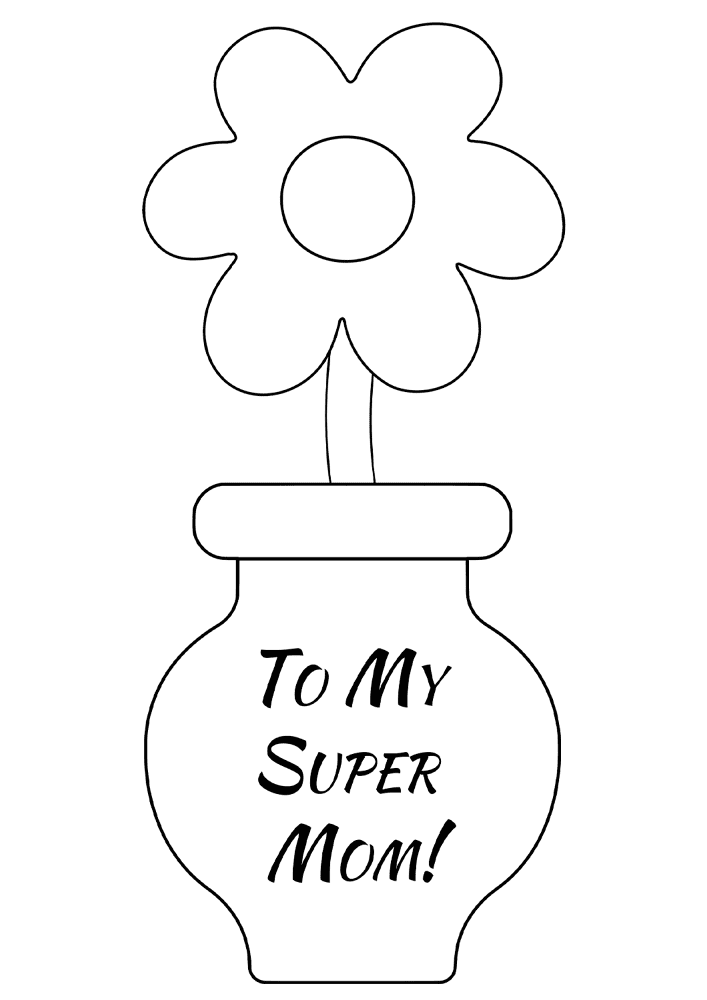 Desenho de Dia Das Mães para colorir e imprimir: número 42