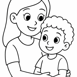 Desenho de Dia Das Mães para colorir e imprimir: número 46