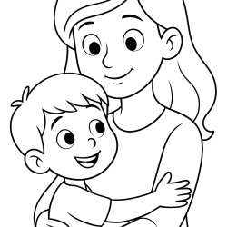 Desenho de Dia Das Mães para colorir e imprimir: número 47
