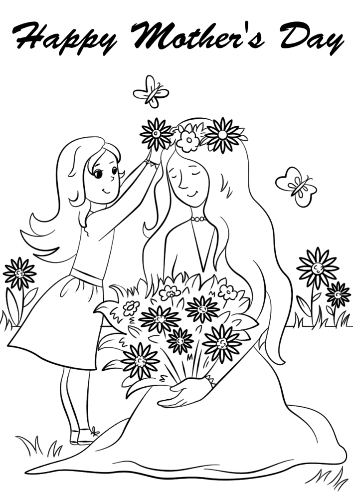 Desenho de Dia Das Mães para colorir