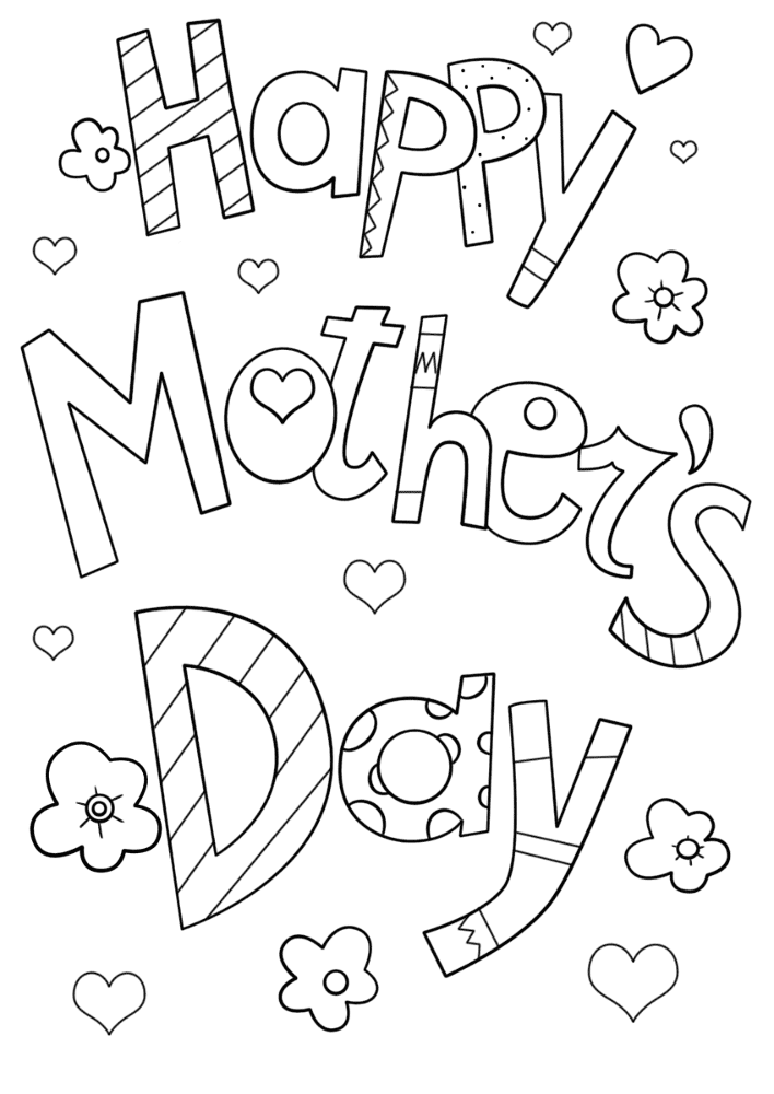 Desenho de Dia Das Mães para colorir