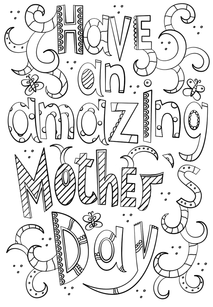 Desenho de Dia Das Mães para colorir