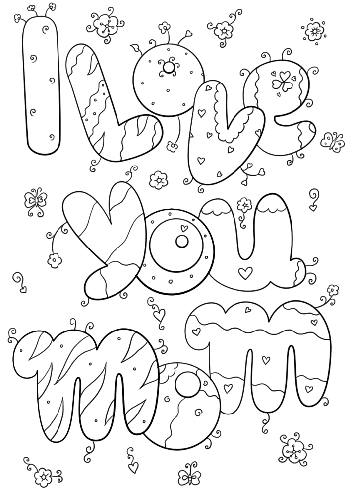 Desenho de Dia Das Mães para colorir