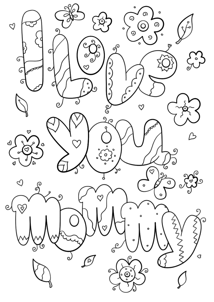 Desenho de Dia Das Mães para colorir