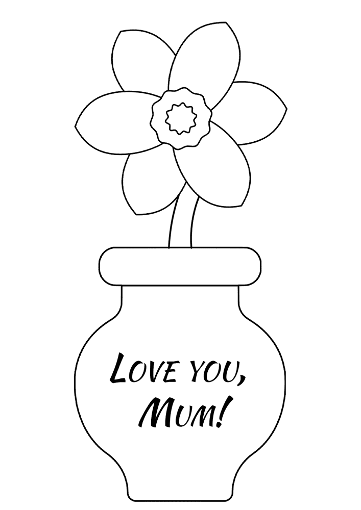 Desenho de Dia Das Mães para colorir