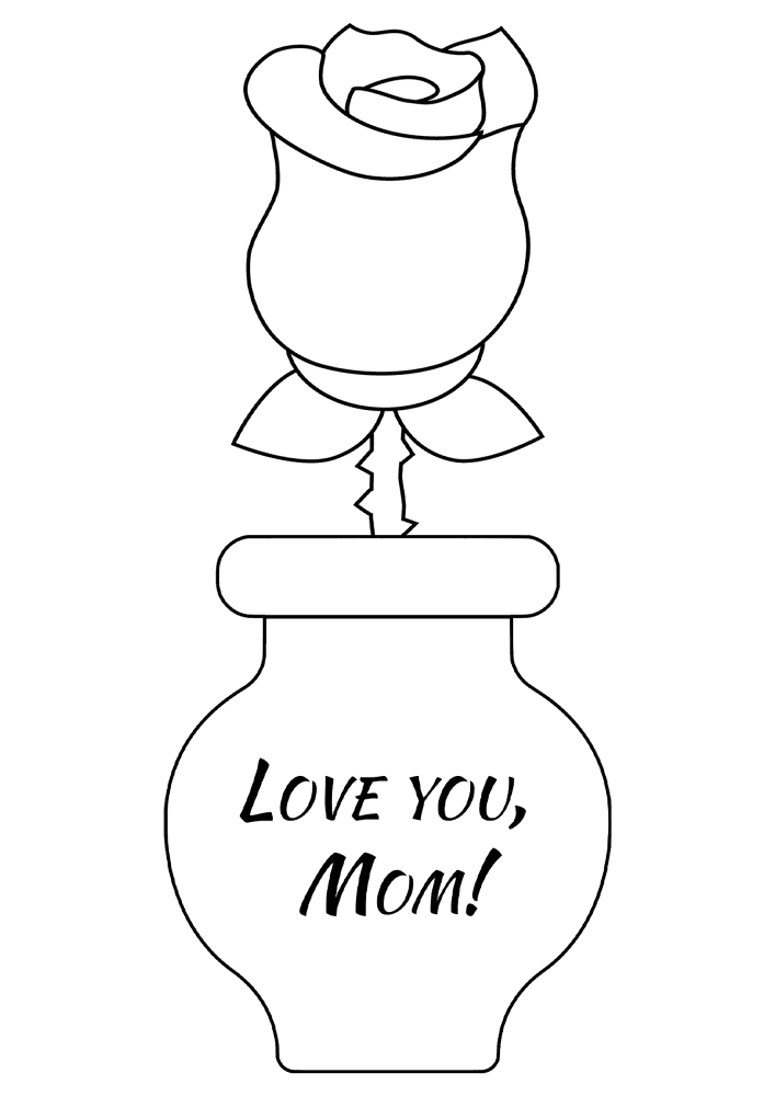 Desenho de Dia Das Mães para colorir