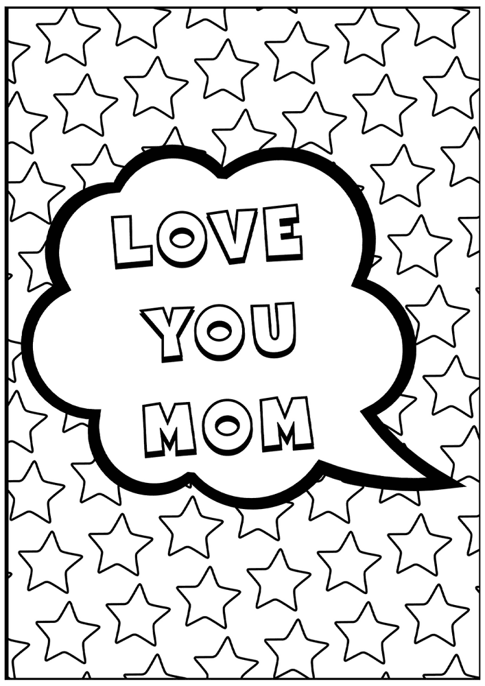 Desenho de Dia Das Mães para colorir