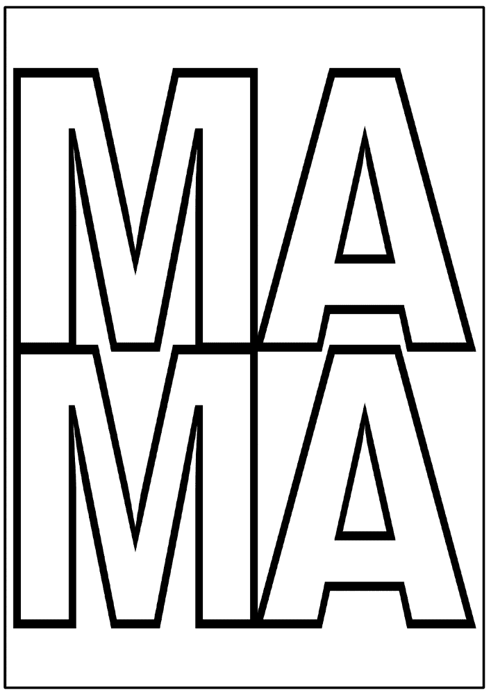 Desenho de Dia Das Mães para colorir
