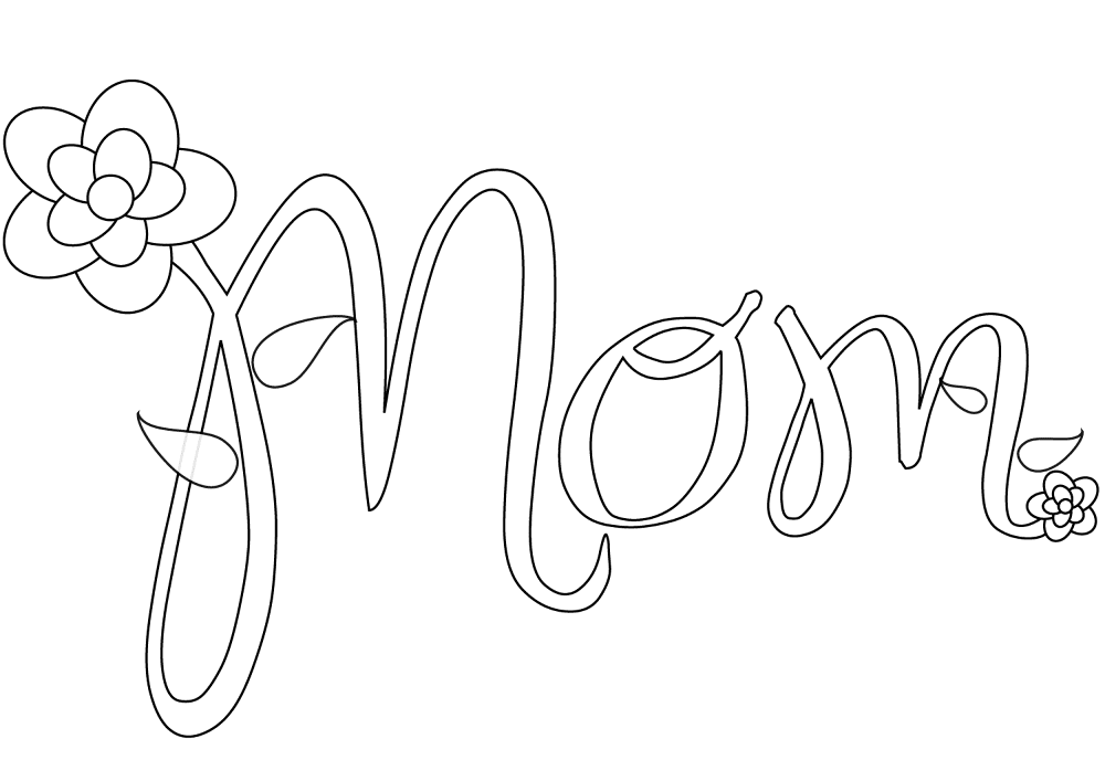 Desenho de Dia Das Mães para colorir
