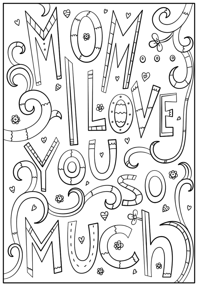 Desenho de Dia Das Mães para colorir