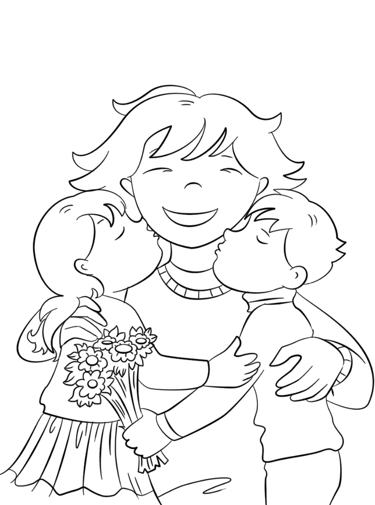 Desenho de Dia Das Mães para colorir