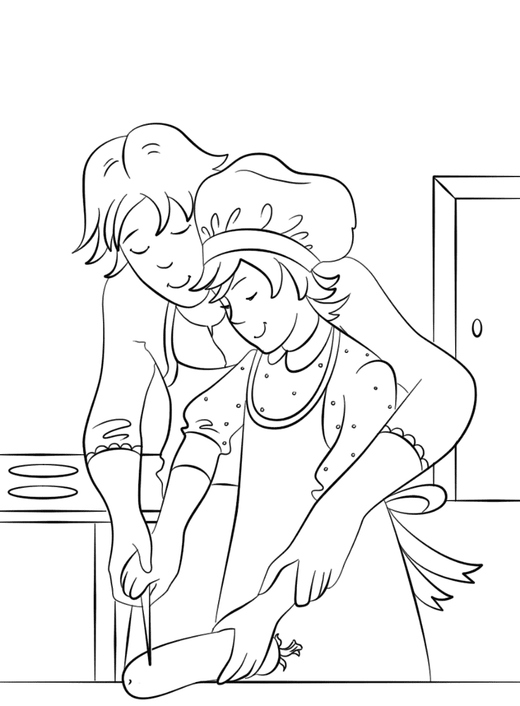 Desenho de Dia Das Mães para colorir