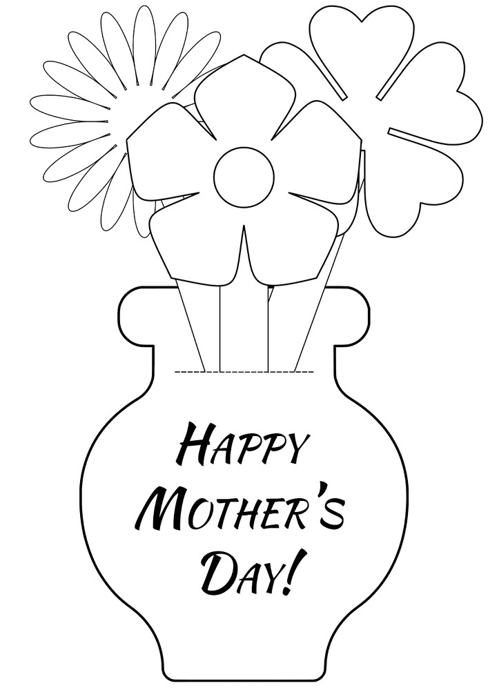 Desenho de Dia Das Mães para colorir