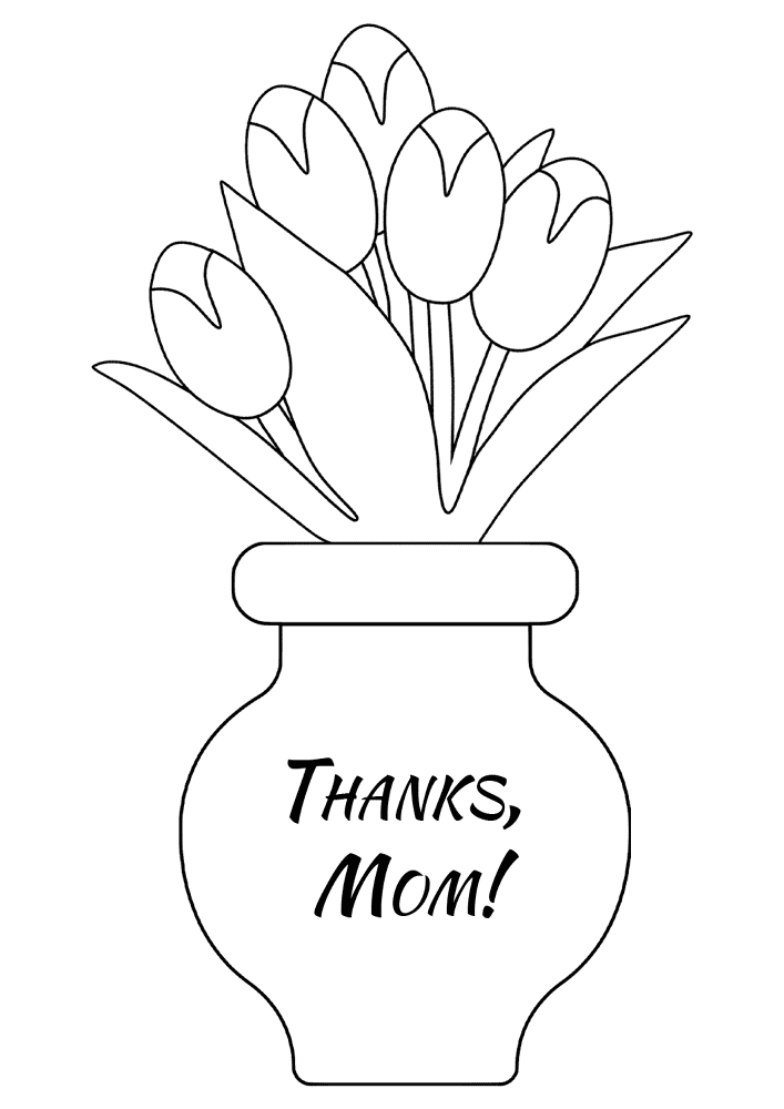 Desenho de Dia Das Mães para colorir