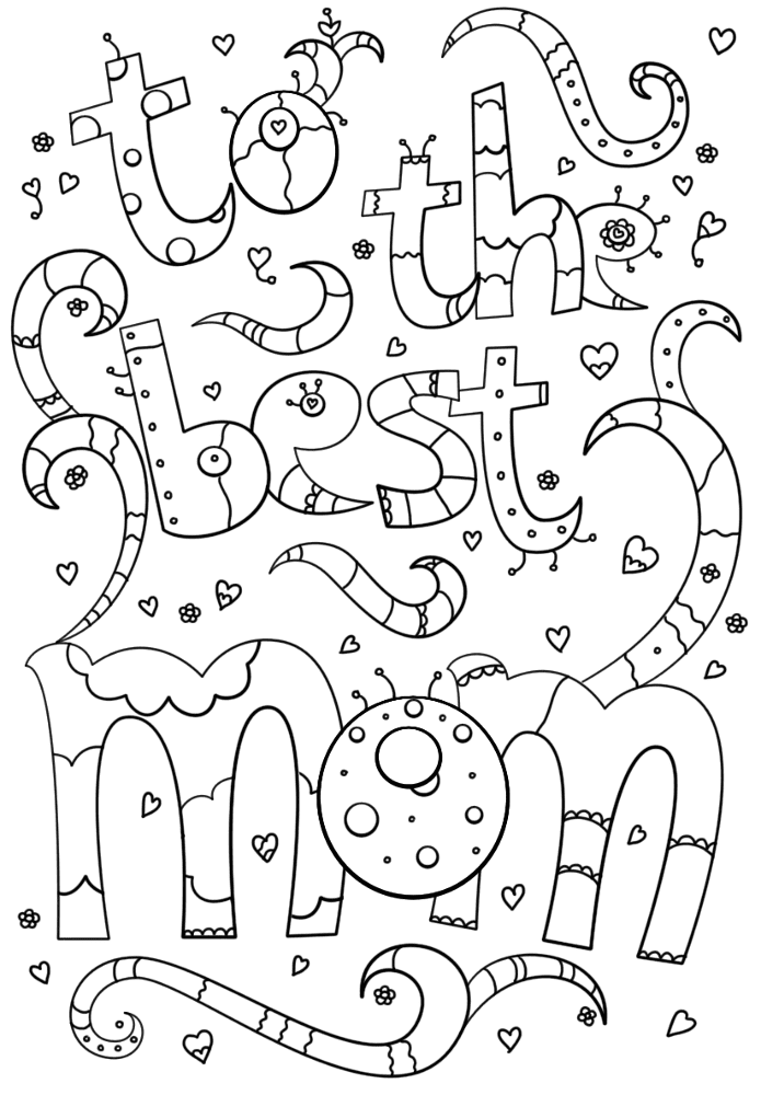 Desenho de Dia Das Mães para colorir