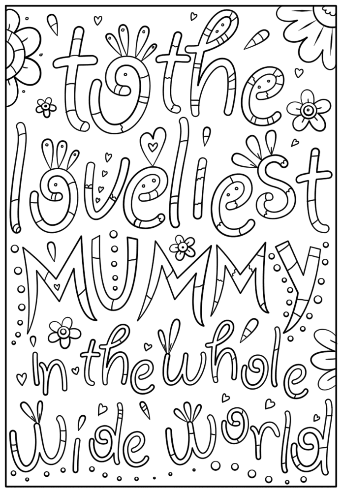 Desenho de Dia Das Mães para colorir