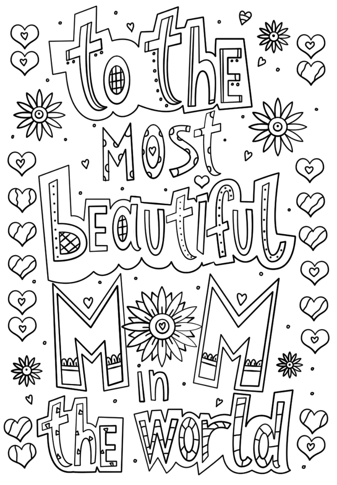 Desenho de Dia Das Mães para colorir