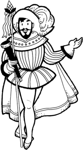Desenho de Dia De Colombo para colorir e imprimir: número 5