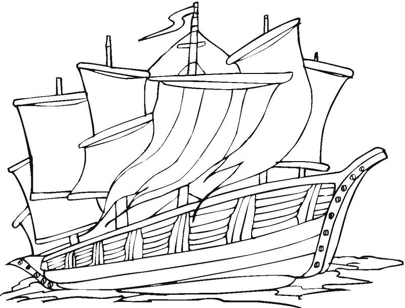 Desenho de Dia De Colombo para colorir e imprimir: número 12