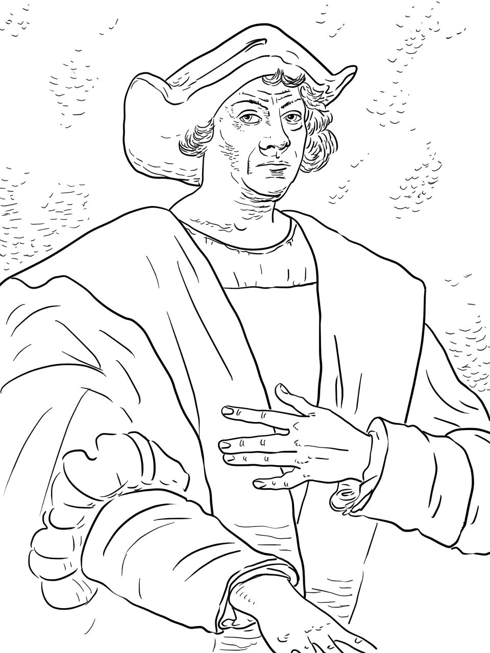 Desenho de Dia De Colombo para colorir e imprimir: número 17