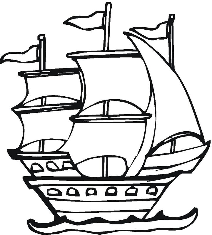 Desenho de Dia De Colombo para colorir e imprimir: número 19