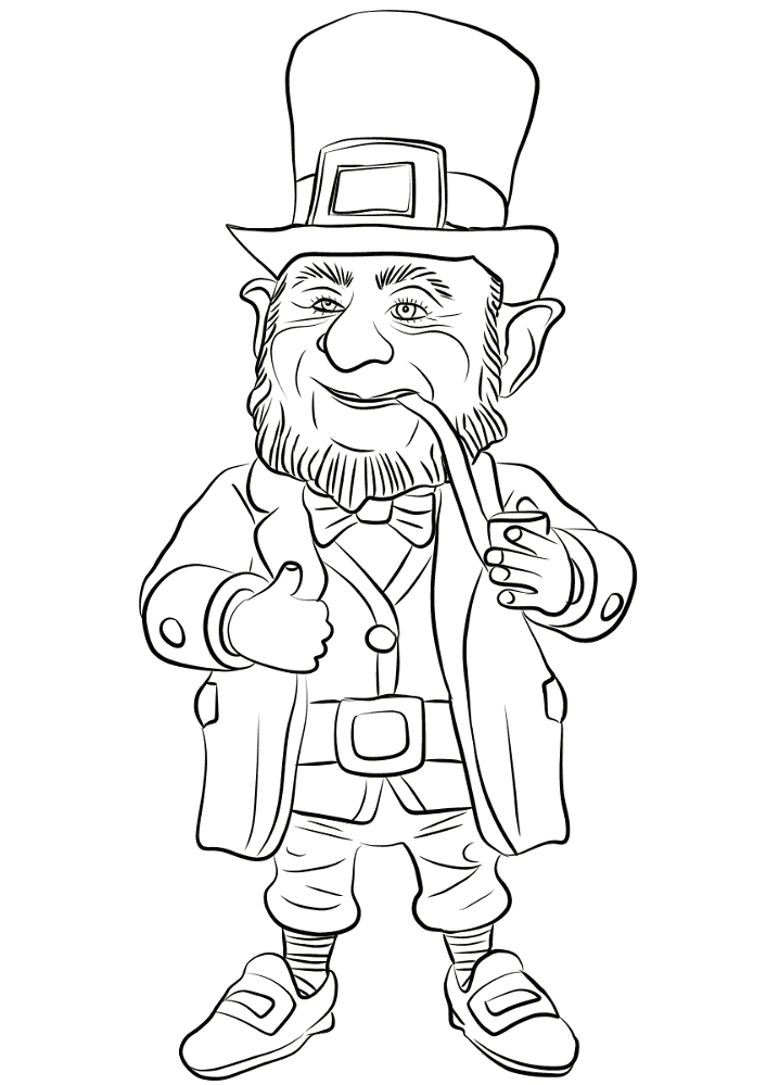 Desenho de Dia De São Patrício para colorir e imprimir: número 1