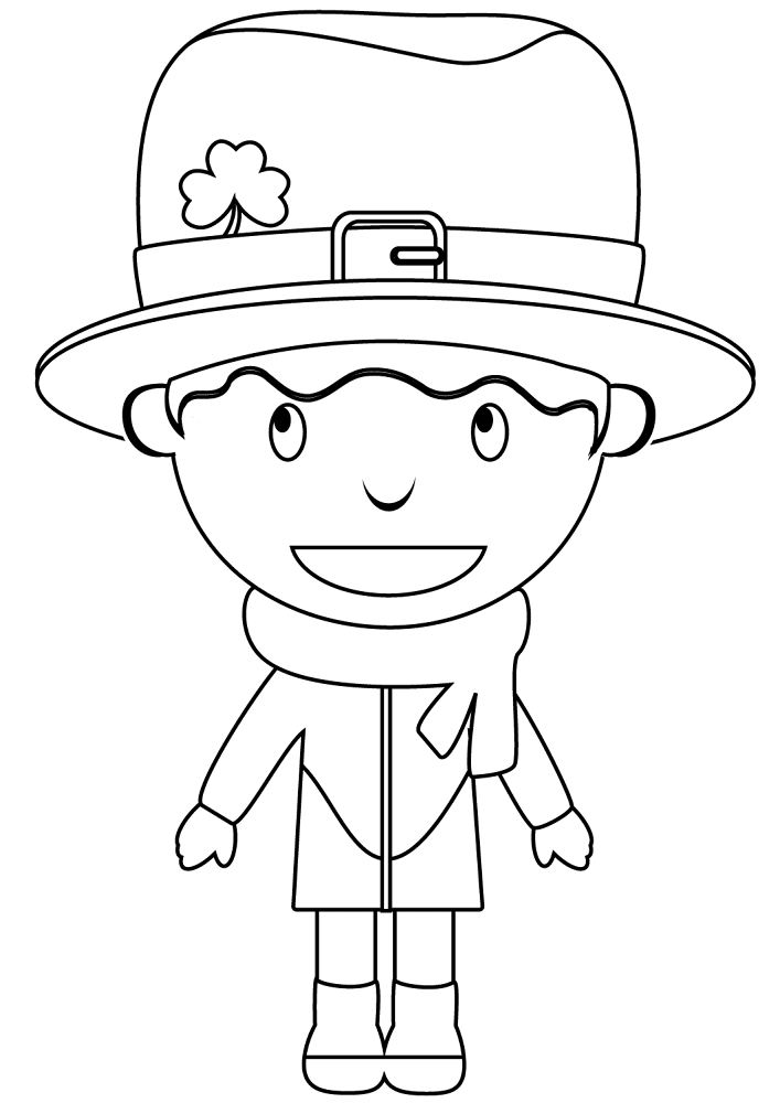 Desenho de Dia De São Patrício para colorir e imprimir: número 6