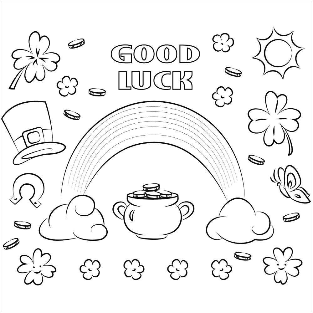 Desenho de Dia De São Patrício para colorir e imprimir: número 13