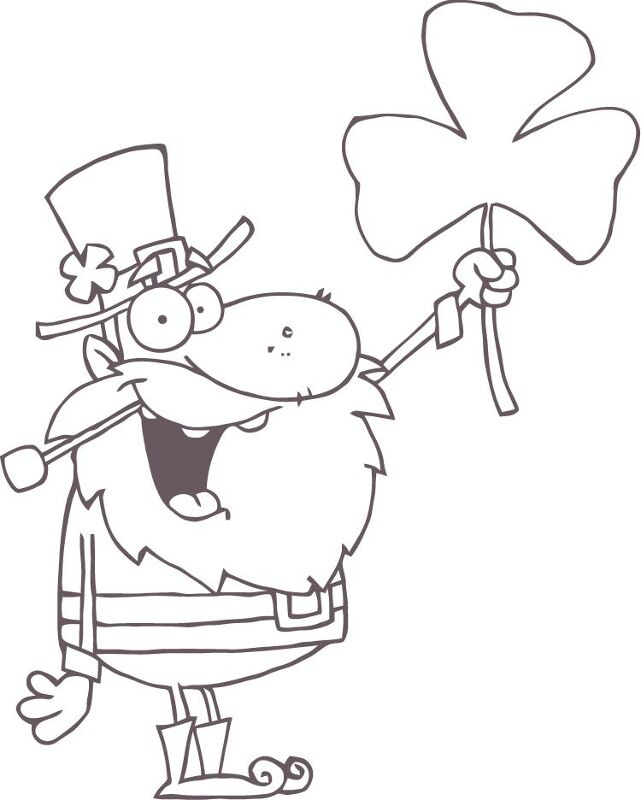 Desenho de Dia De São Patrício para colorir e imprimir: número 14