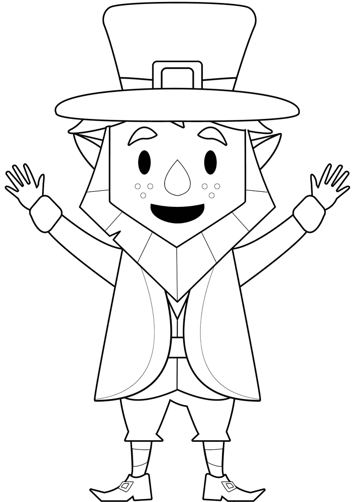 Desenho de Dia De São Patrício para colorir e imprimir: número 17