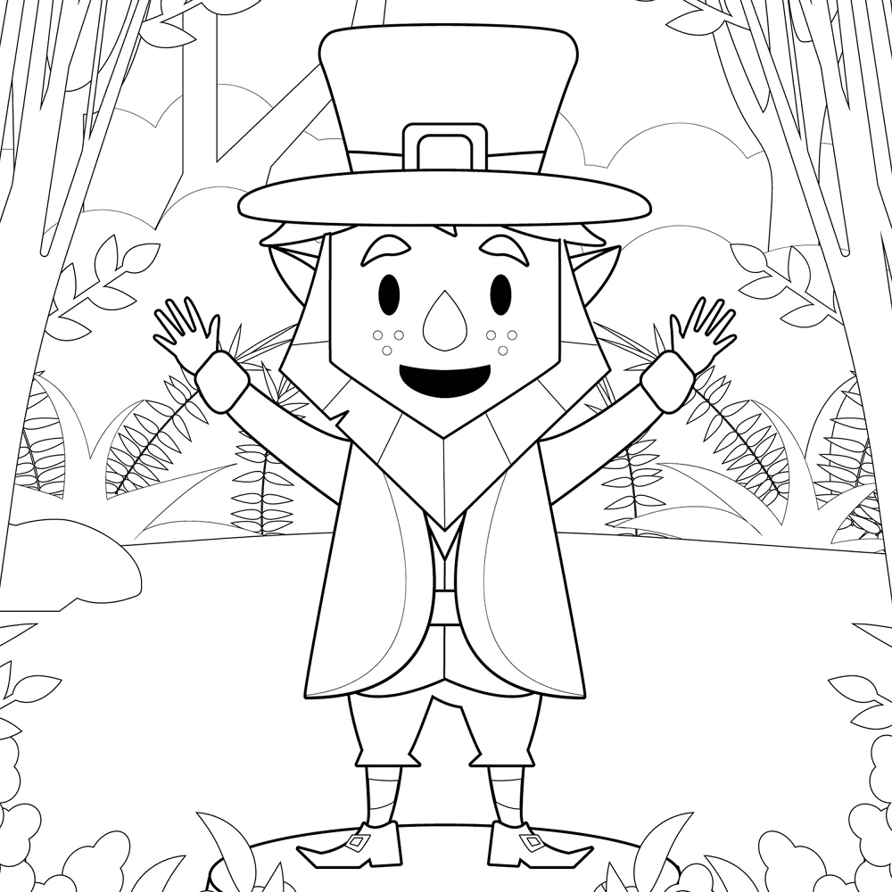 Desenho de Dia De São Patrício para colorir e imprimir: número 18