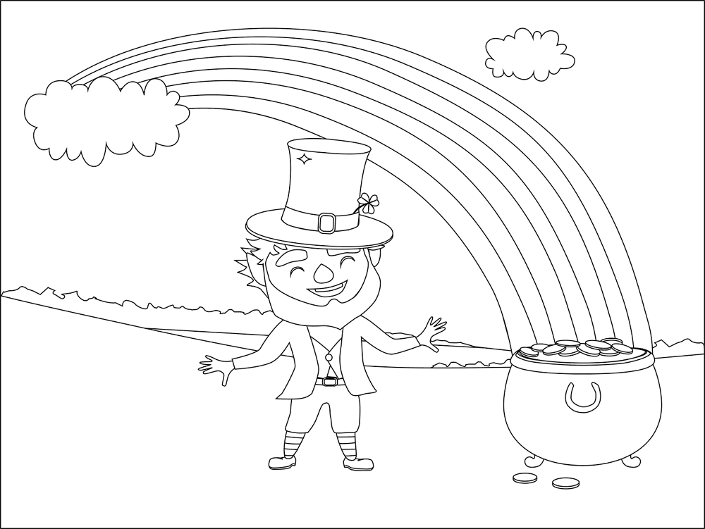 Desenho de Dia De São Patrício para colorir e imprimir: número 19
