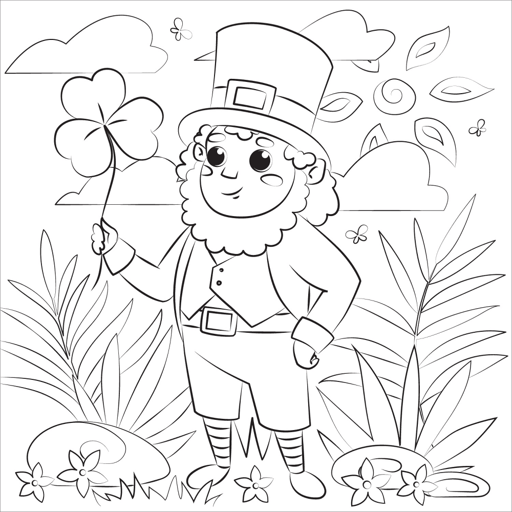Desenho de Dia De São Patrício para colorir e imprimir: número 21