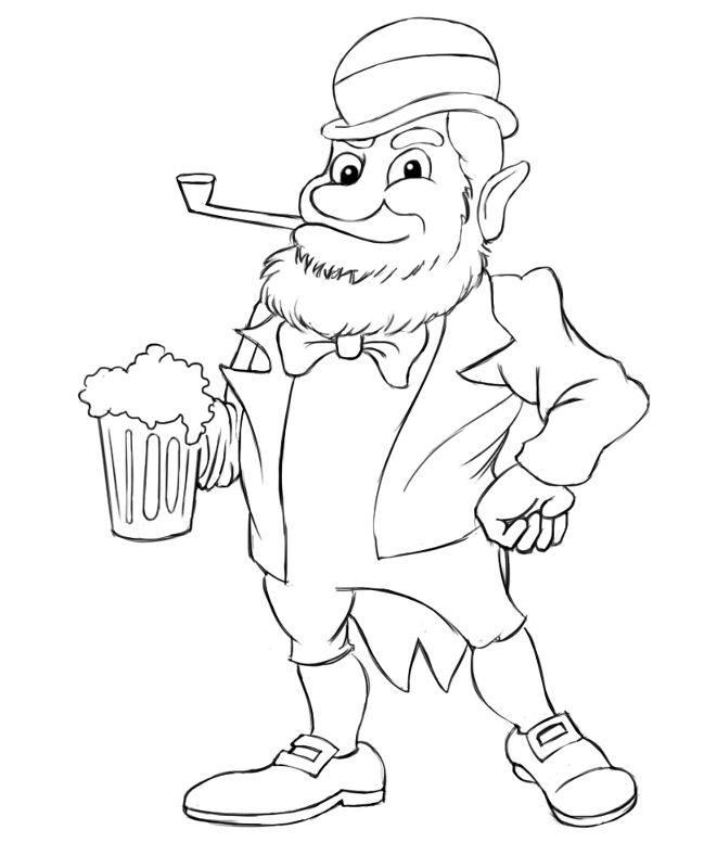 Desenho de Dia De São Patrício para colorir e imprimir: número 27