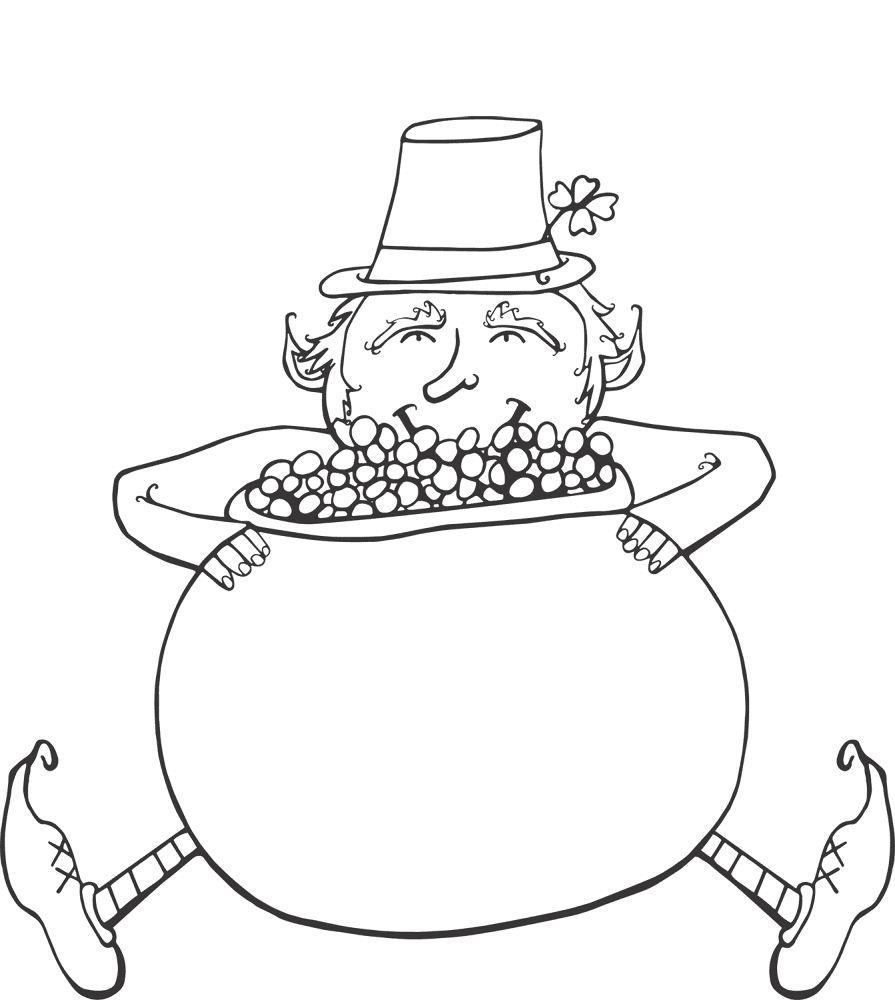 Desenho de Dia De São Patrício para colorir e imprimir: número 28
