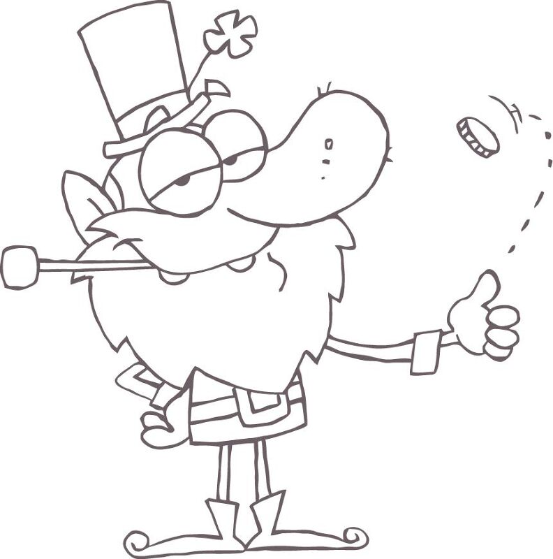Desenho de Dia De São Patrício para colorir e imprimir: número 33