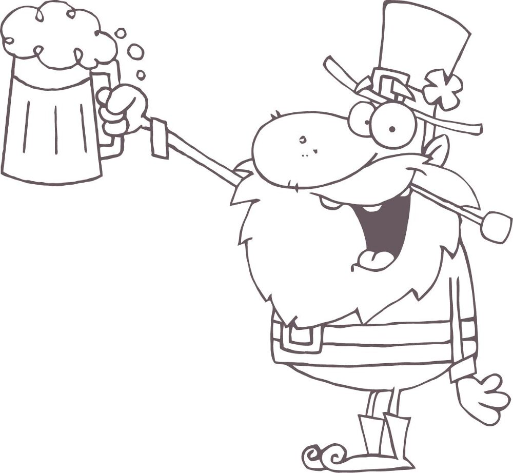 Desenho de Dia De São Patrício para colorir e imprimir: número 34