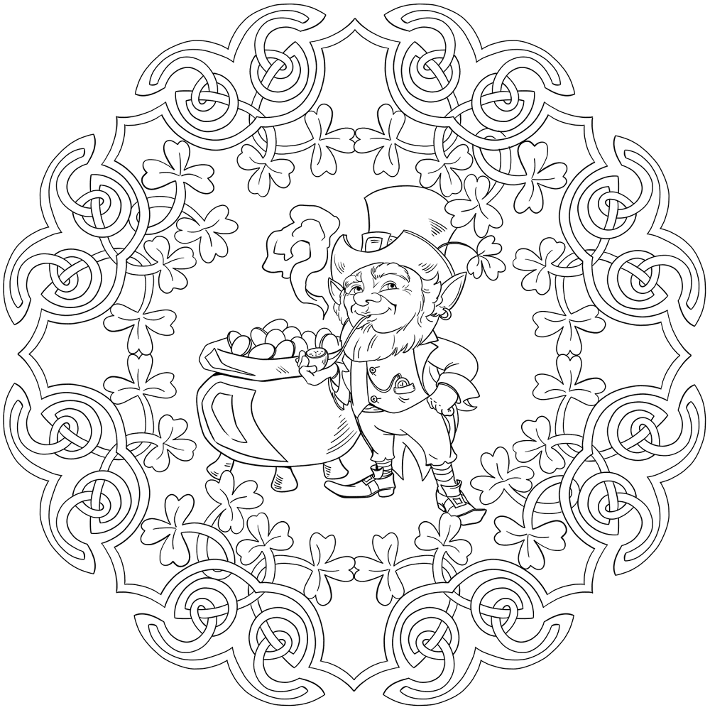 Desenho de Dia De São Patrício para colorir e imprimir: número 35