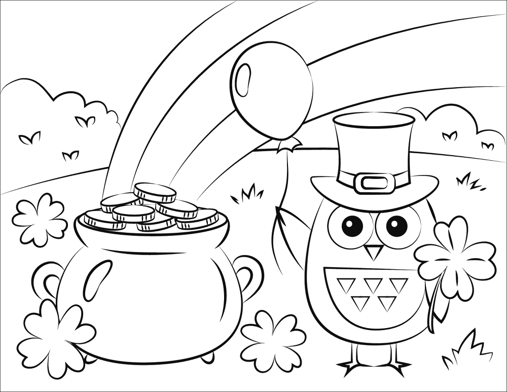 Desenho de Dia De São Patrício para colorir e imprimir: número 42