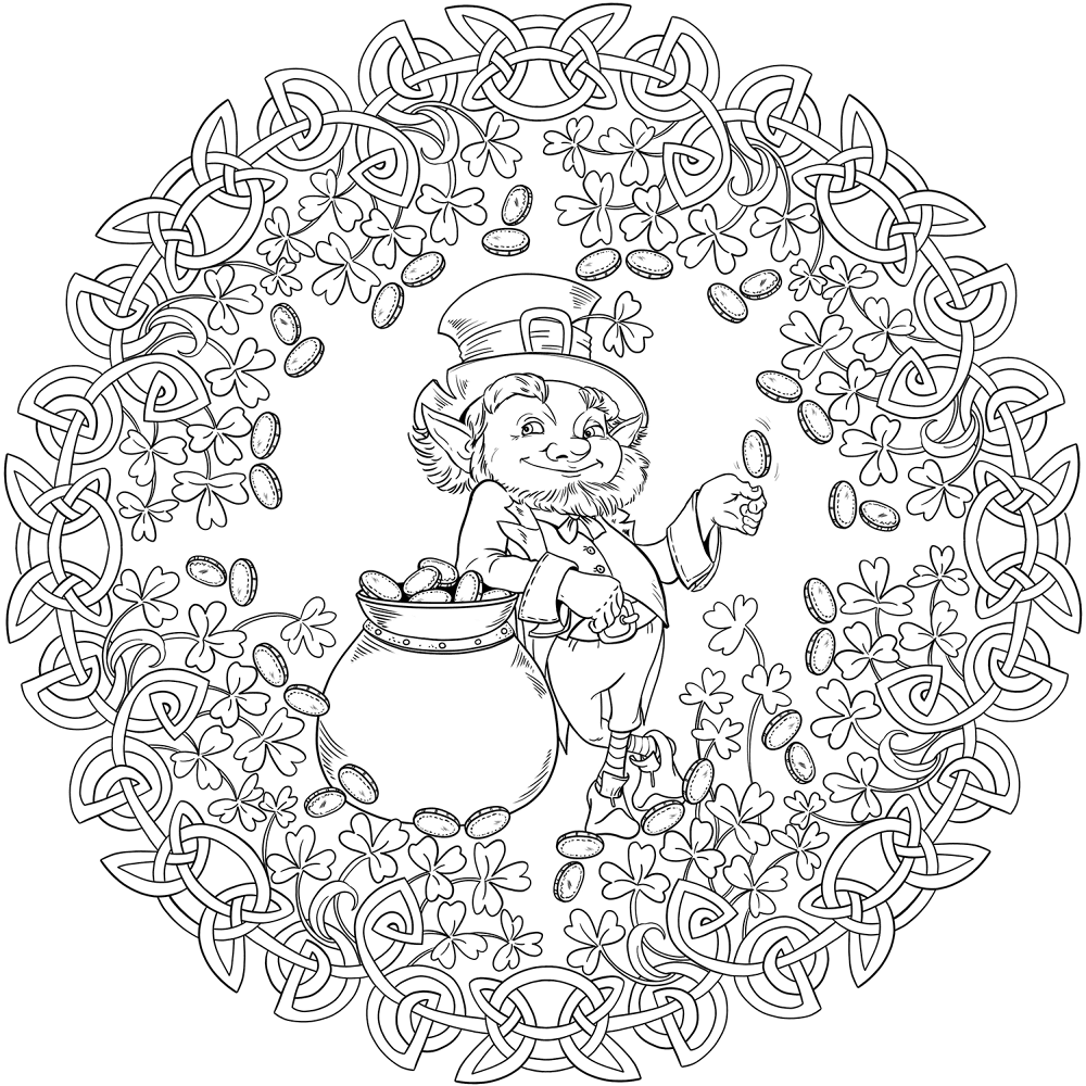 Desenho de Dia De São Patrício para colorir e imprimir: número 48