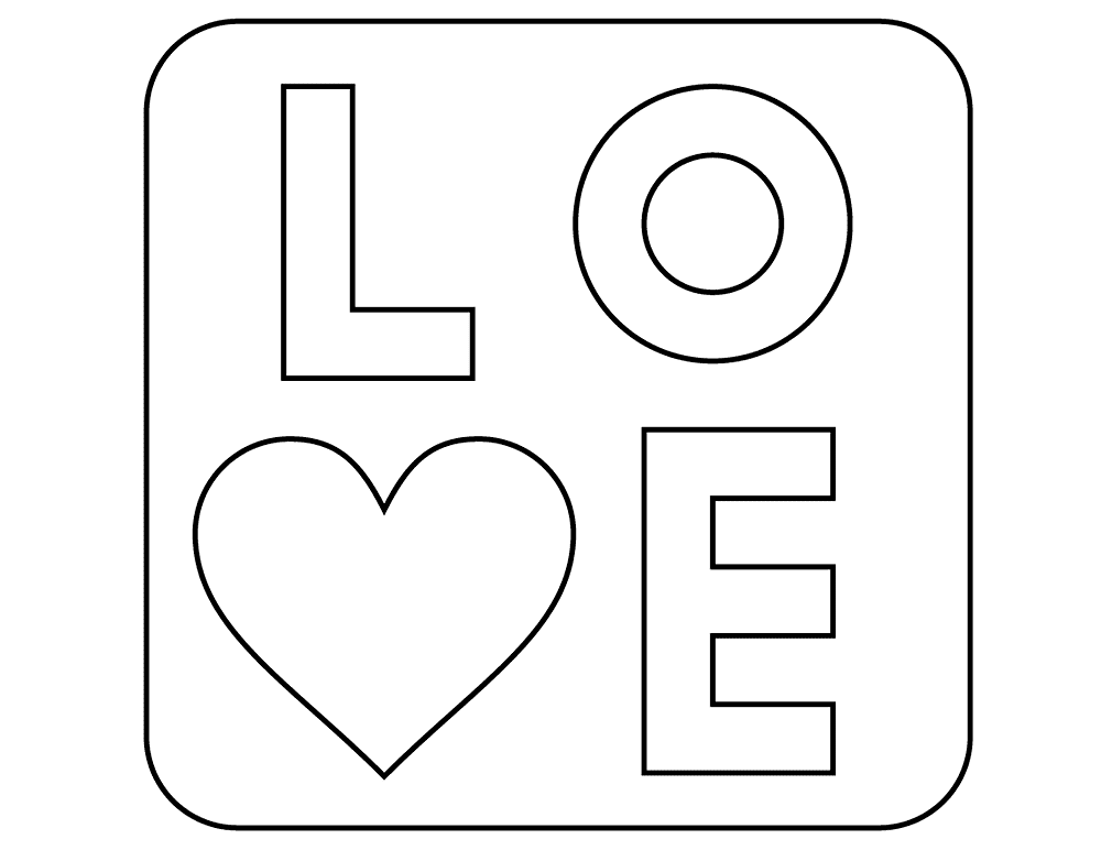 Desenho de Dia De São Valentm para colorir e imprimir: número 3