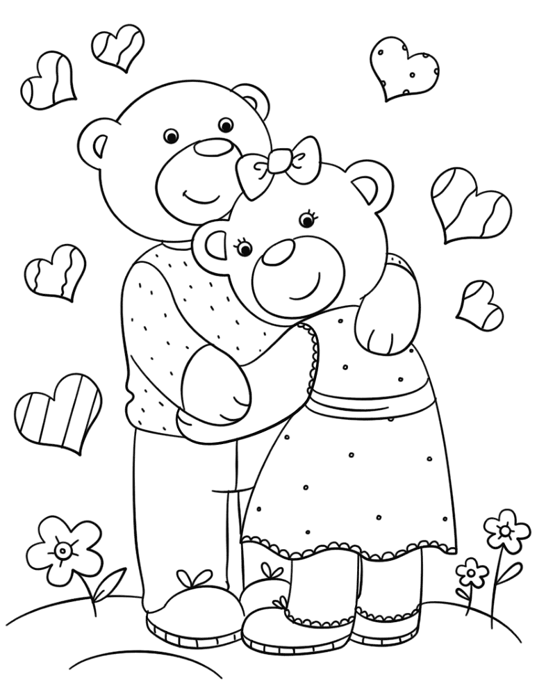 Desenho de Dia De São Valentm para colorir e imprimir: número 9